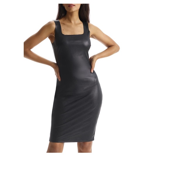 commando Faux Leather Square Neck Dress - Picture 1 of 8